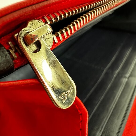 Dior, Miss Dior Orange Quilted Leather Wallet on Chain - Picture 12 of 14